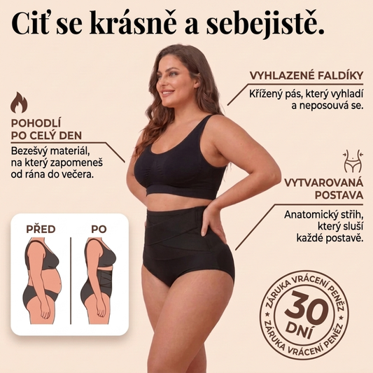 Stahovací kalhotky s vysokým pasem