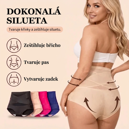 Stahovací kalhotky s vysokým pasem