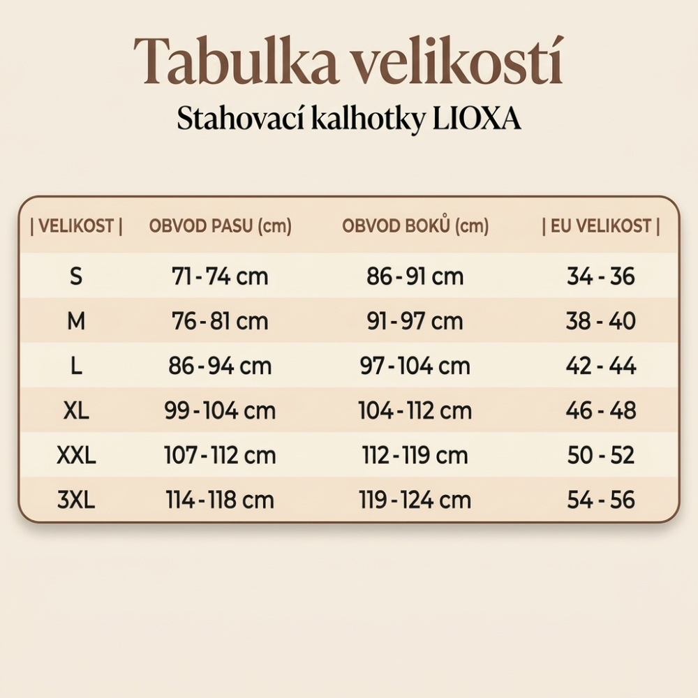 Stahovací kalhotky s vysokým pasem